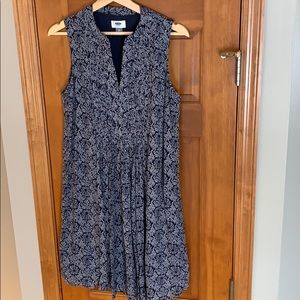 Navy Blue and White Dress